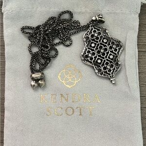 Kendra Scott Intricate Silver Pendant Necklace